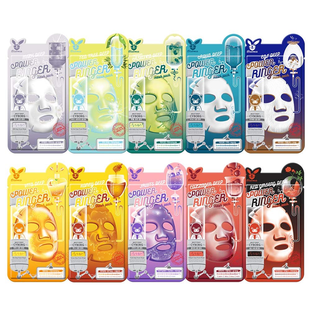 Elizavecca Deep Power Ringer 10 Type Mask Packs/koreanbeauty/kbeauty/face mask pack/sheet mask pack