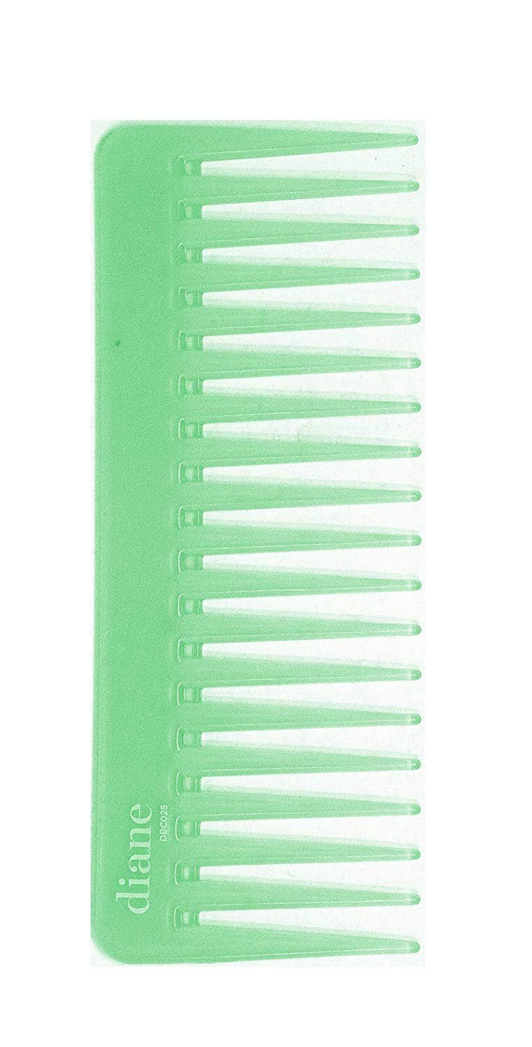 6" Wide Tooth Diane Oil-Infused Detangler Comb 6-inch Green