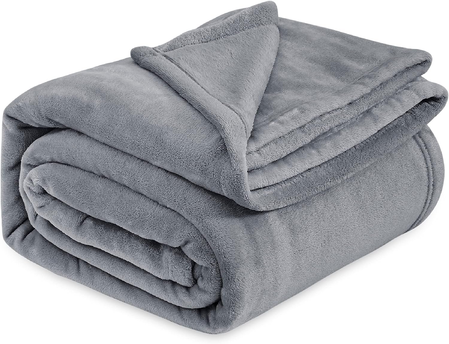 Bedsure Fleece Blanket Queen Blanket Washed Blue - Bed Blanket Soft Lightweight Plush Fuzzy Cozy Luxury Microfiber