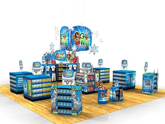Madagascar Movie Promo Wal-Mart Display (Cinema 4D, R11)