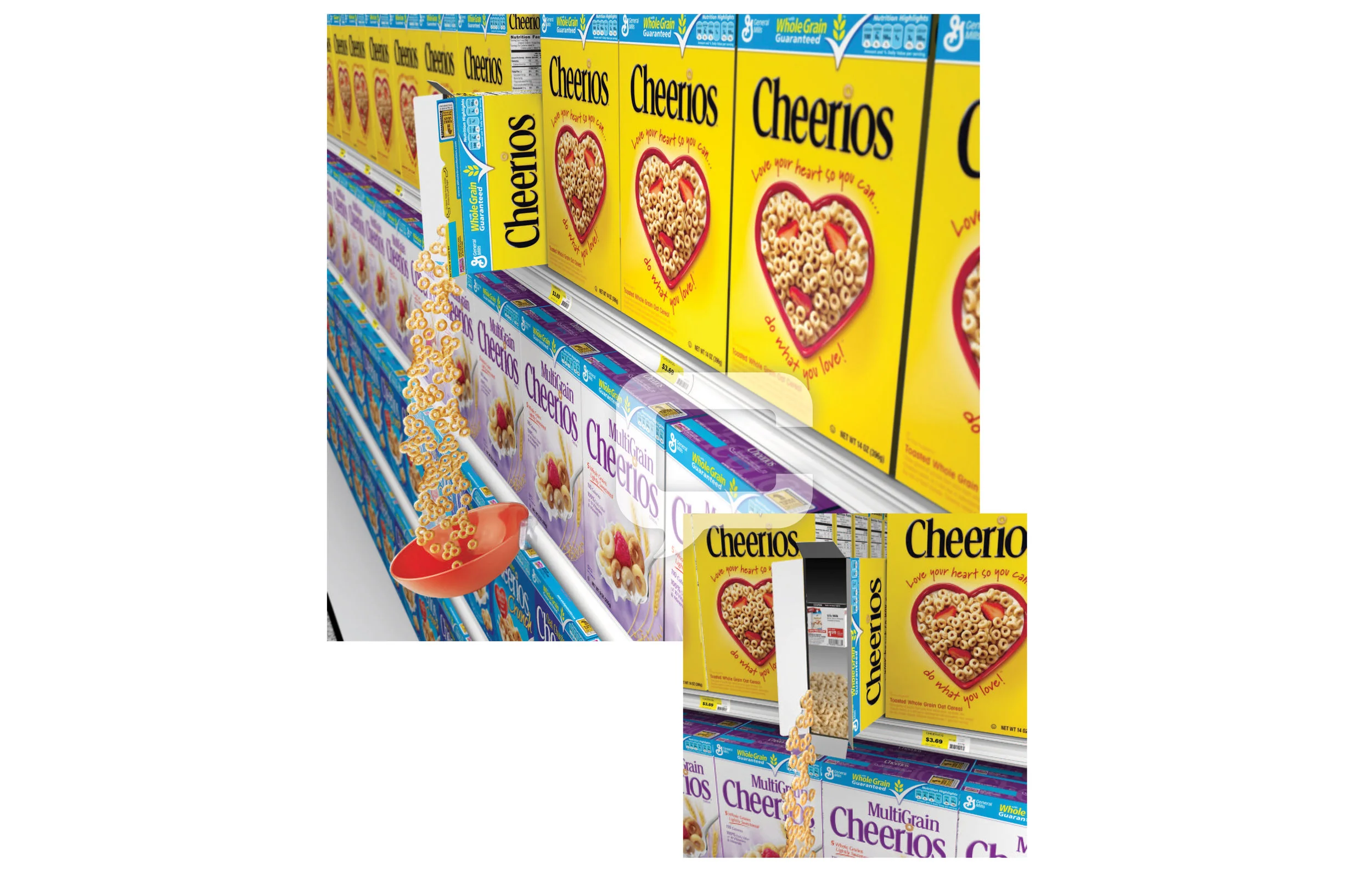 Cheerios Disruptive Aisle Display