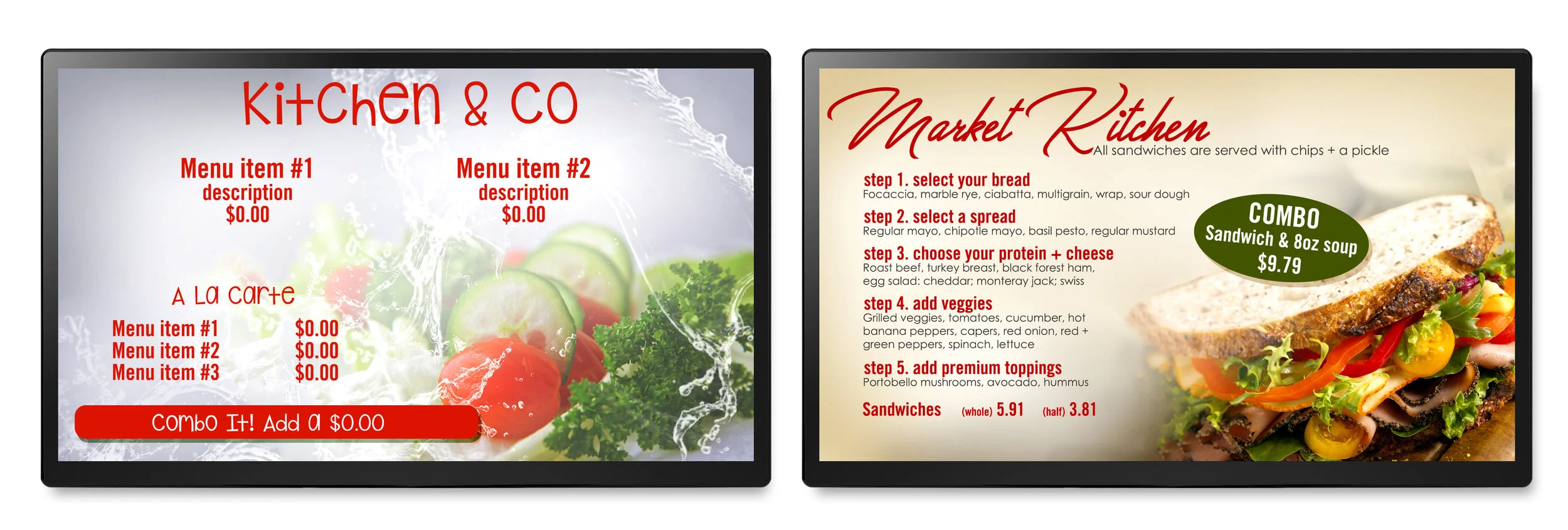 Compass Group Menu Designs