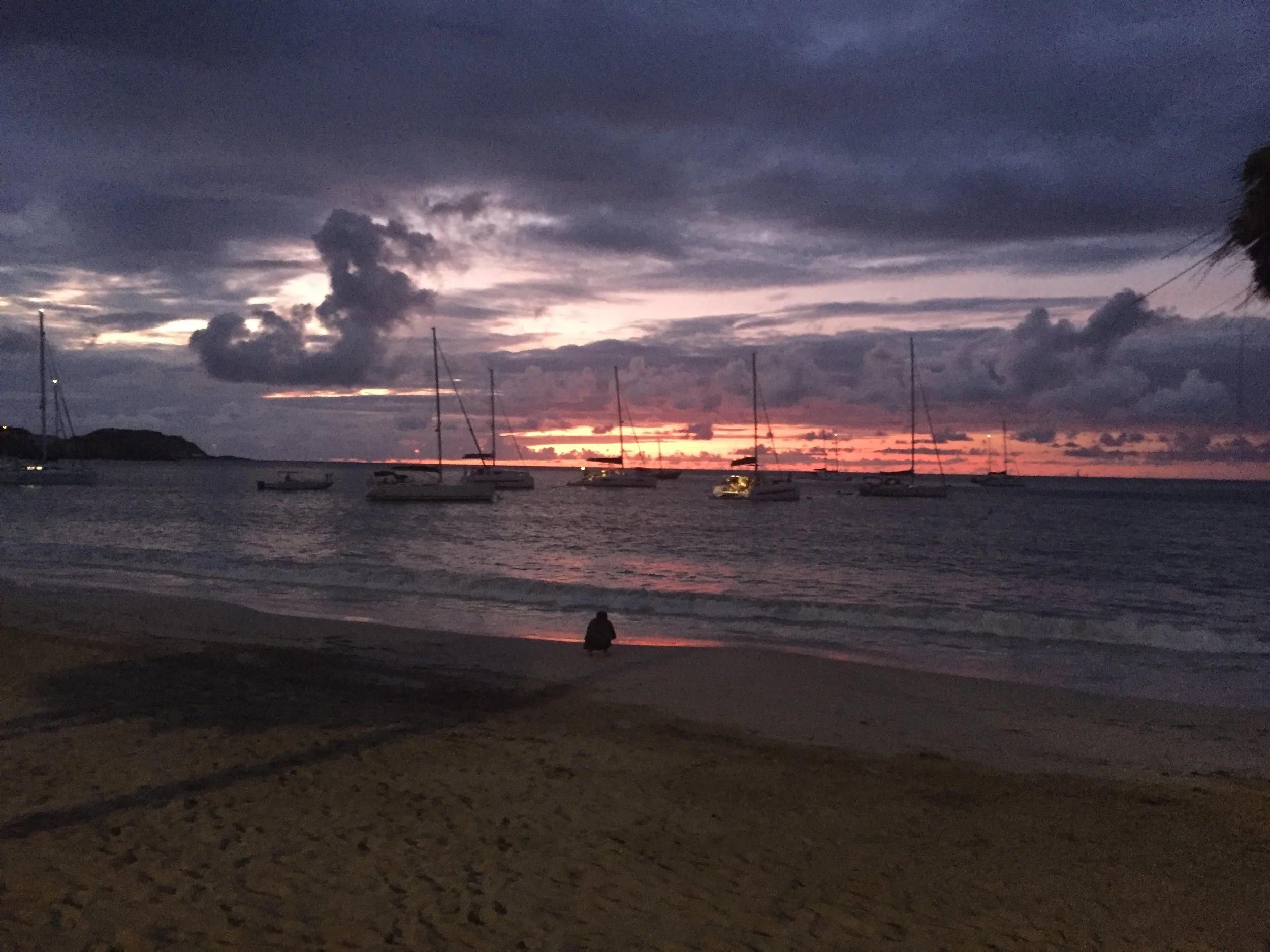 Sunset at the Tamarind Beach Hotel, Canouan