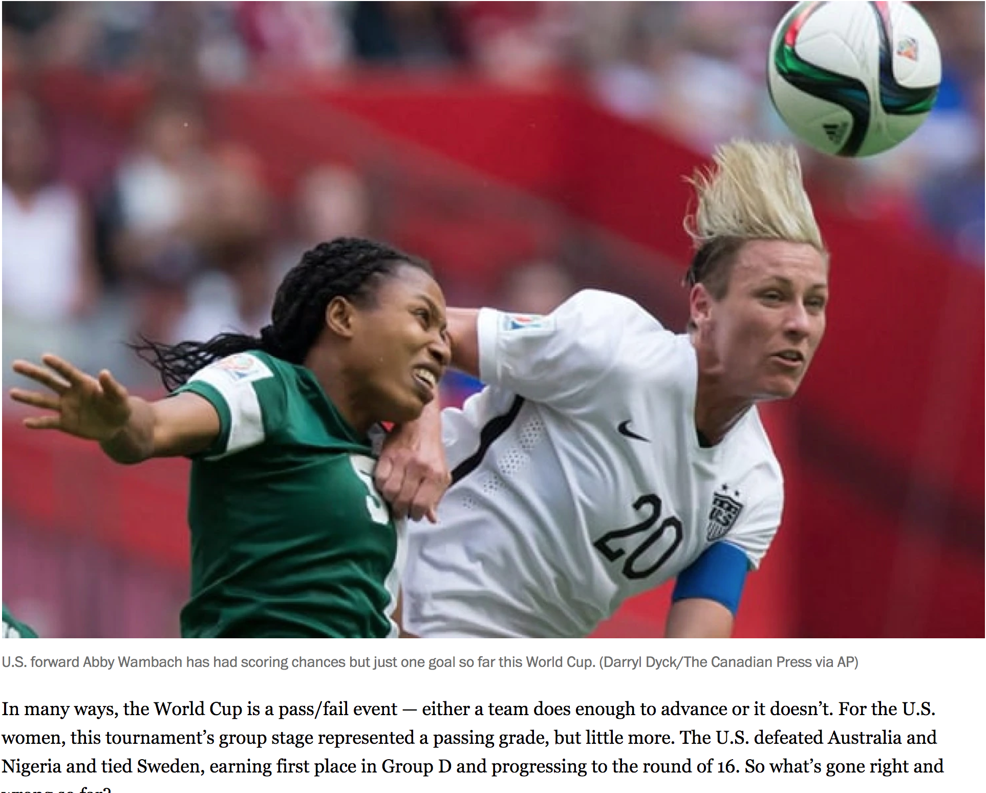 The Washington Post: Women's World Cup