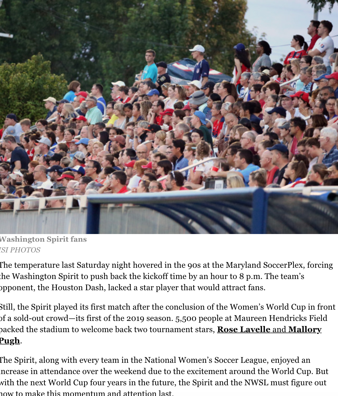 Washington City Paper: Washington Spirit and the NWSL Look to Capitalize on World Cup Momentum