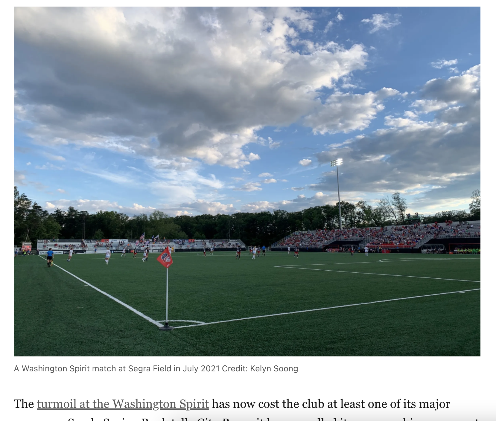 Washington City Paper: Sandy Spring Bank Cancels Its Sponsorship With the Washington Spirit
