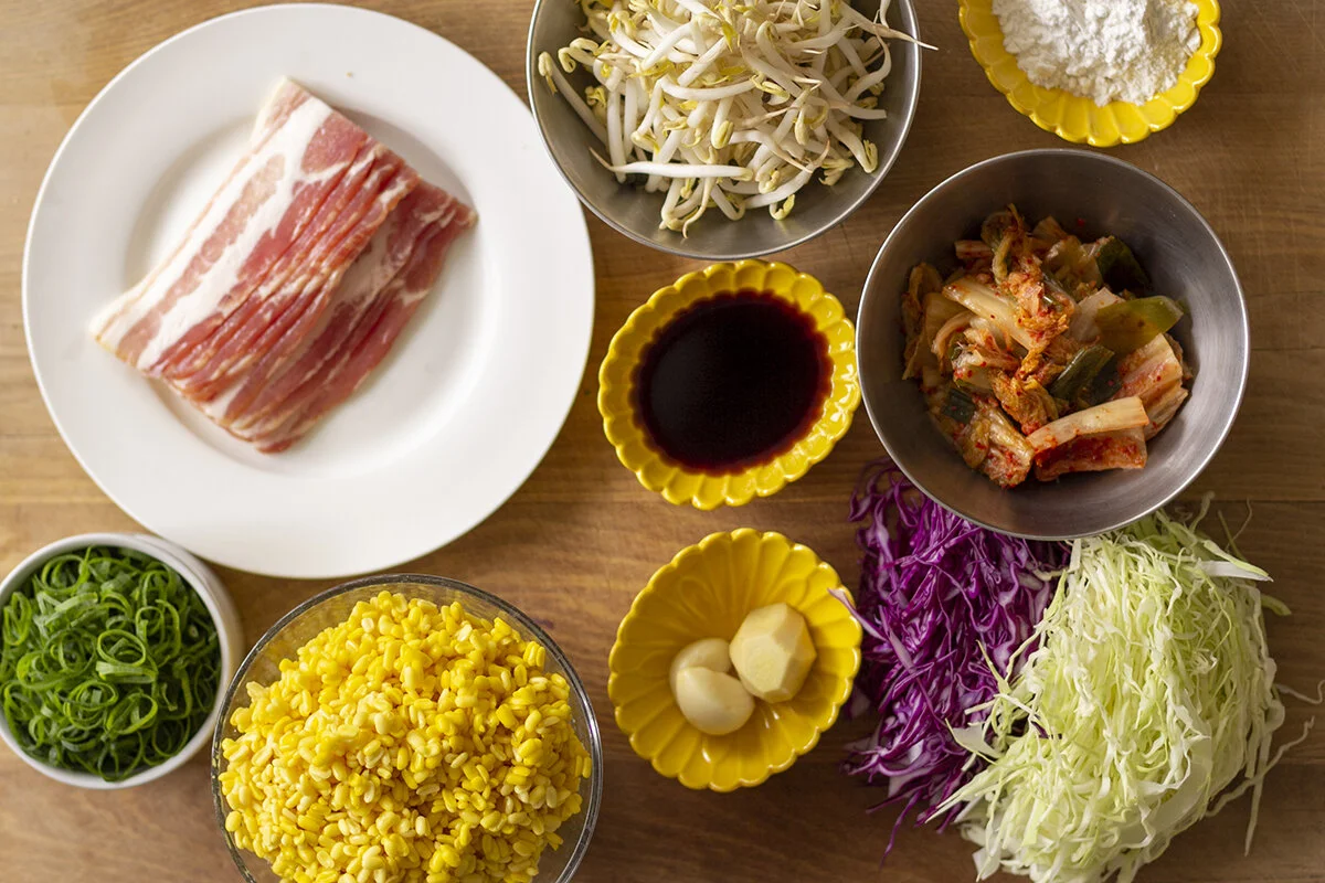 RECIPE: KIMCHI Mung Bean PANCAKE (Bindaetteok)