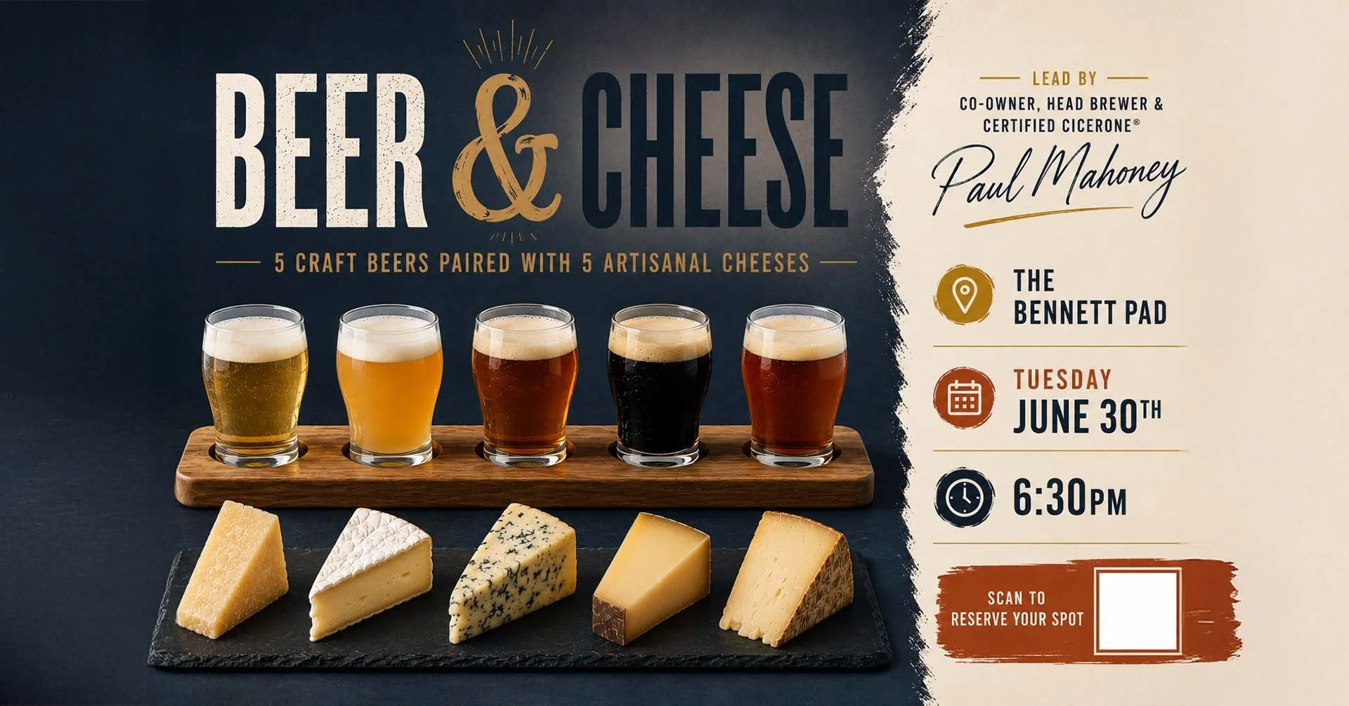 Bennett Beer & Cheese Pairing 6.30.26