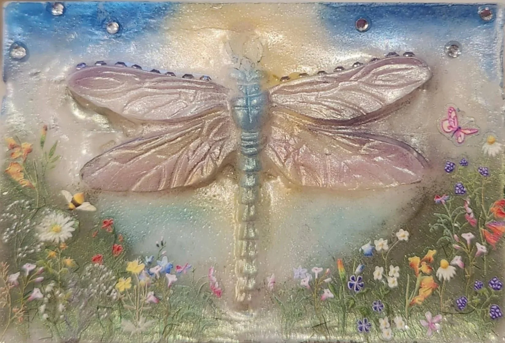 Dragonfly & Wild Flowers