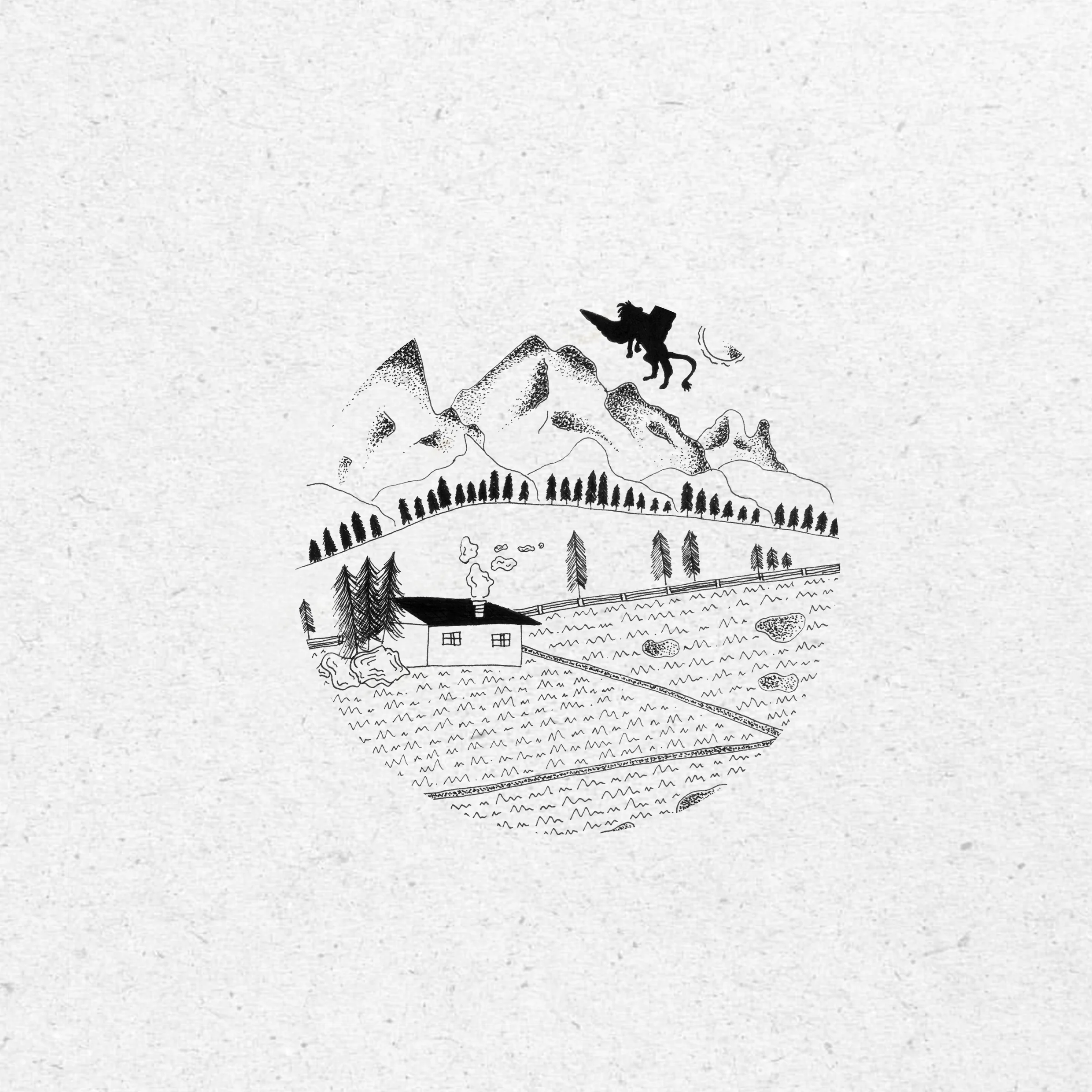 “So we set off with the winds, with our backs leaned against the sun. Heavyhearted kind of sin. Broken cage, now it’s all undone.”, 5/9 Series 14.8cm x 21.0cm Pen on Paper 2016