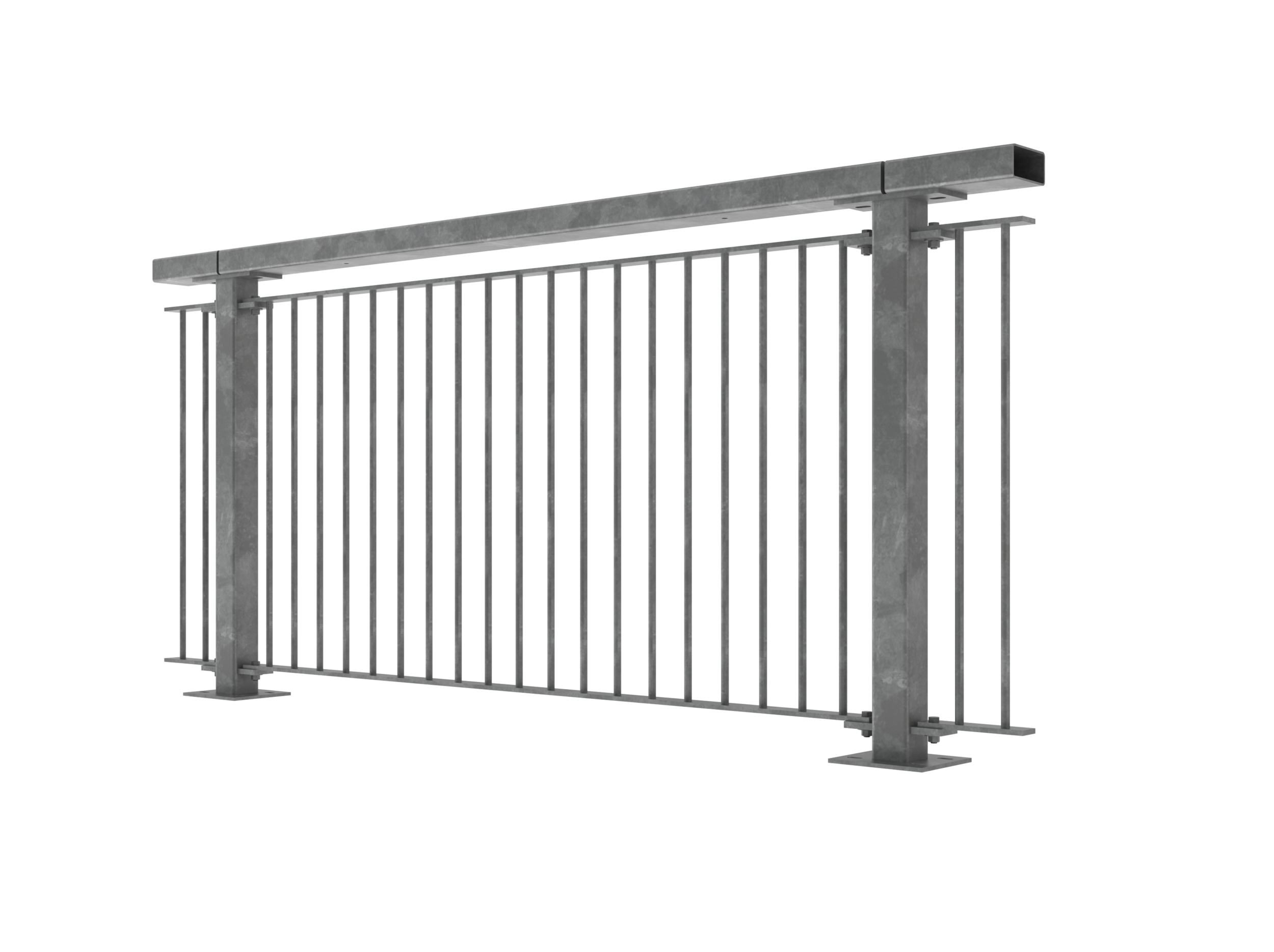 Walkway bridge rails