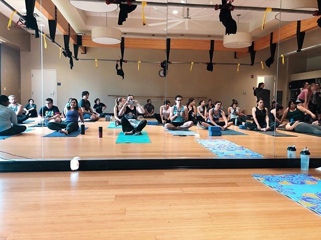 Unbelievably proud because my dear friend @strong_knights STOLE THE SHOW tonight. It was an honor being her mentor in yoga while she was training, and after only teaching SIX classes she is packing out! Authentic yoga is contagious. Her hard work is 