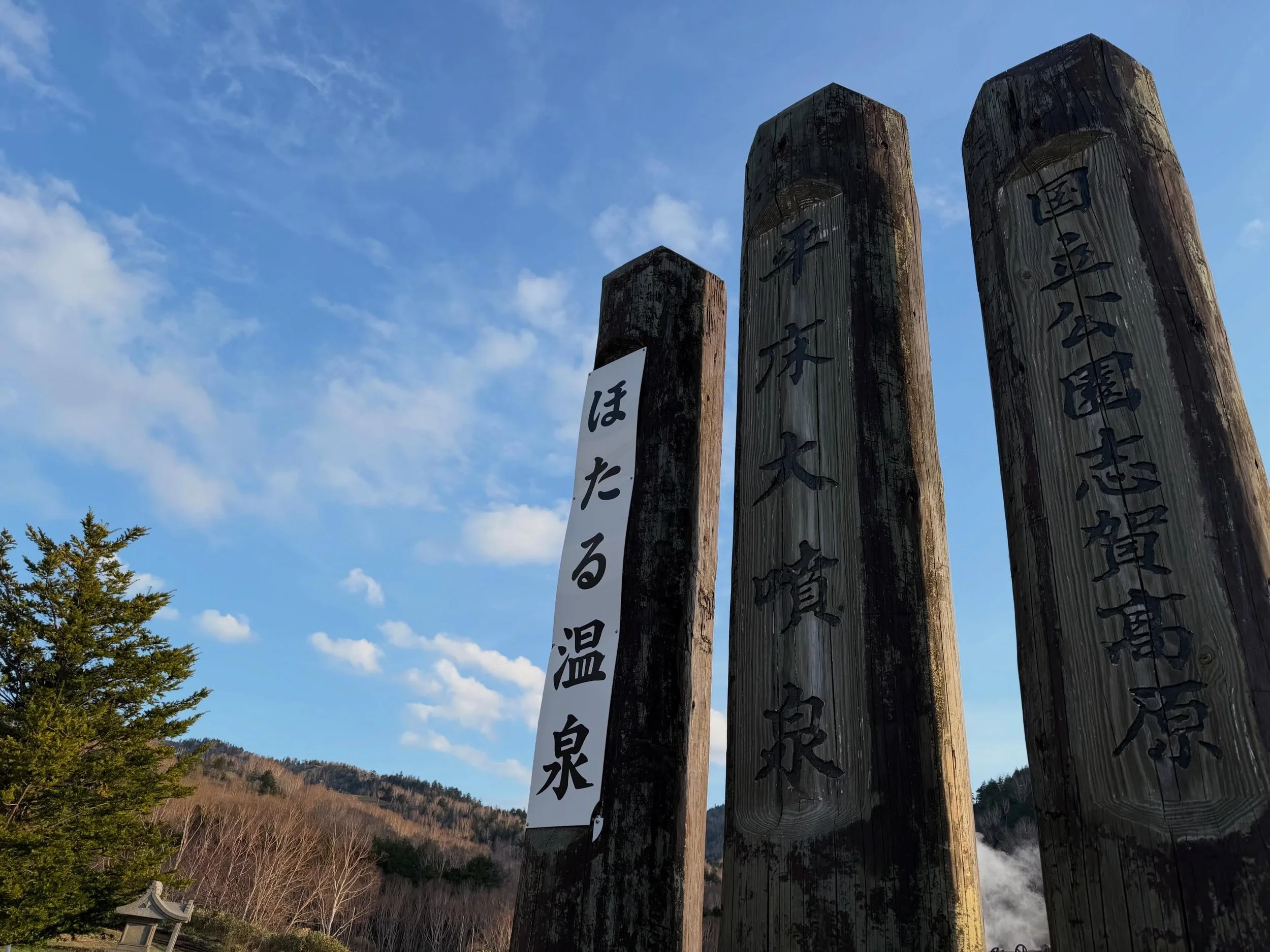 志賀草津高原ルート沿いにある、
白い湯の煙がモクモクと立ち上がる平床大噴泉。

1991年に突然噴き出した比較的新しい源泉で、
地元には
「夢のお告げをきっかけに掘ったら温泉が湧いた」
という不思議なエピソードも残っています✨

天然記念物に指定されたゲンジホタルが観察できることから、
この一帯はほたる温泉と名づけられました。

硫黄の香り、立ちのぼる白い蒸気。
まるで地球が呼吸しているような迫力ある景観。

夏の志賀高原の夜には、
標高約1,650m、日本一標高が高い場所に生息すると言われる
