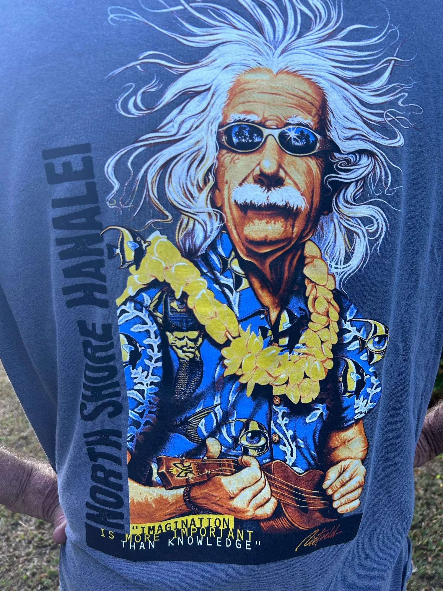 Einstein Logo Tee -Charcoal — Hanalei Surf Co.