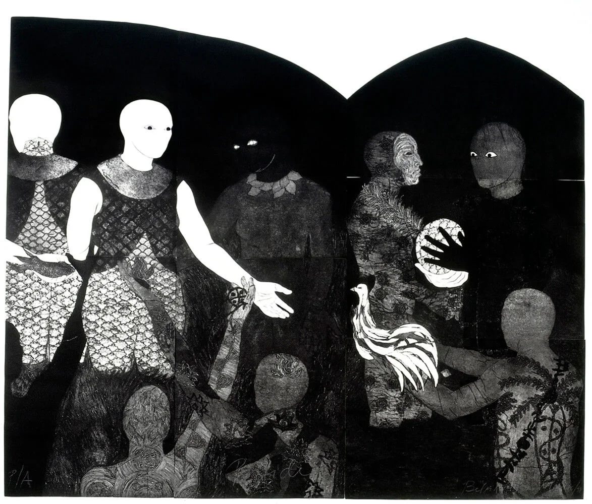 Detail of Treachery , Collograph, 1998 (Images courtesy of the Belkis Ayón Estate)