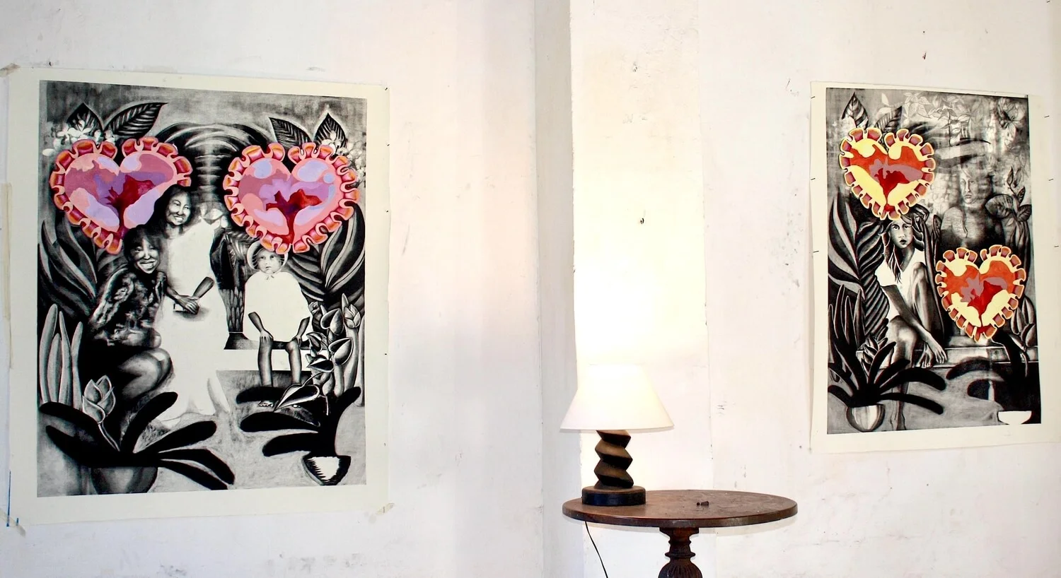 View of artist’s work during Tilleard Art Residency