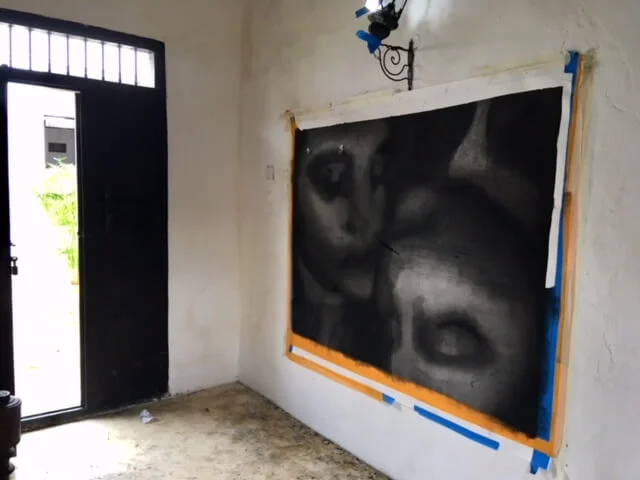 View of Flórido’s work during Tilleard Artist Residency