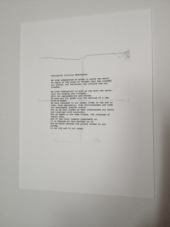 Constanza Alarcón Tennen, Geological Civilian Resistance , 2017, mixed media