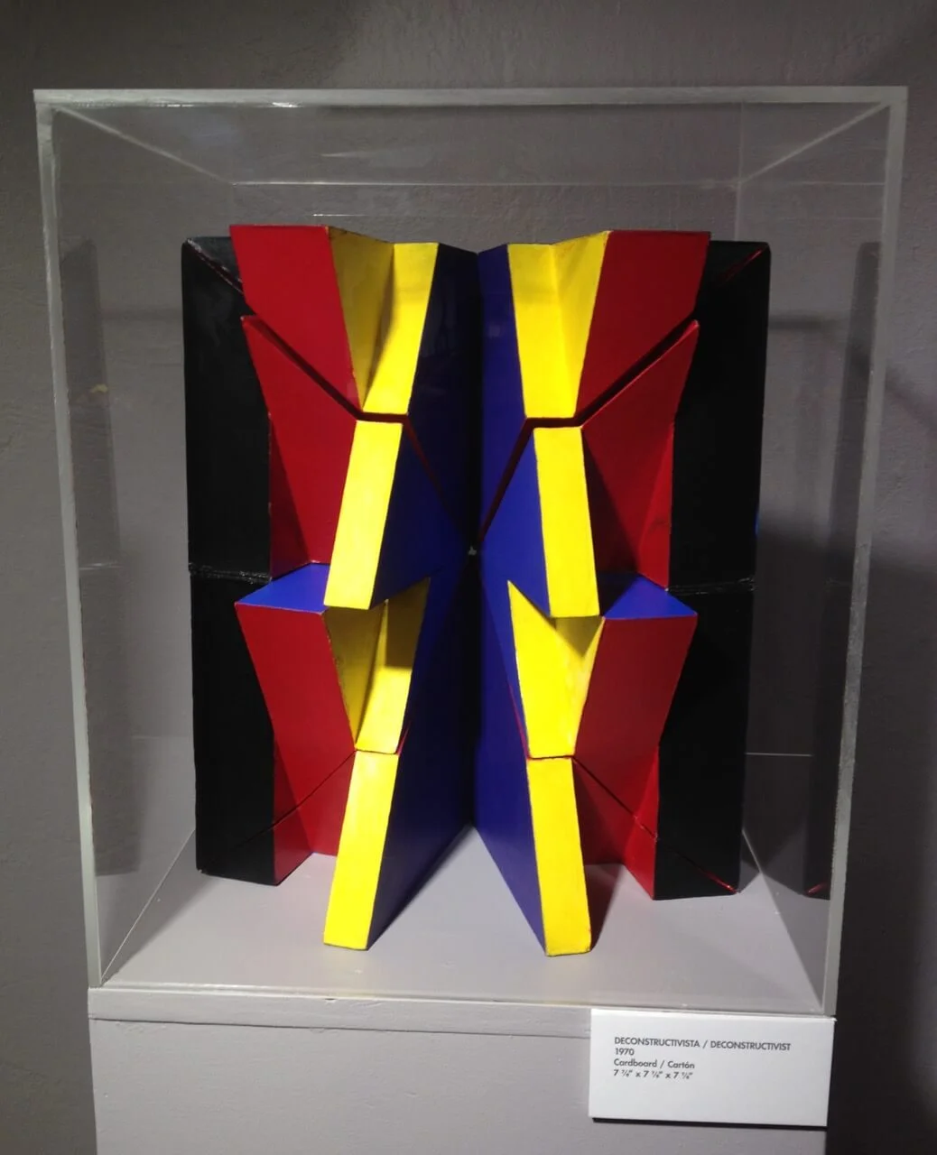 “Deconstructivista,” 1970, cardboard, 7 ⅞ x 7 ⅞ x 7 ⅞ inches