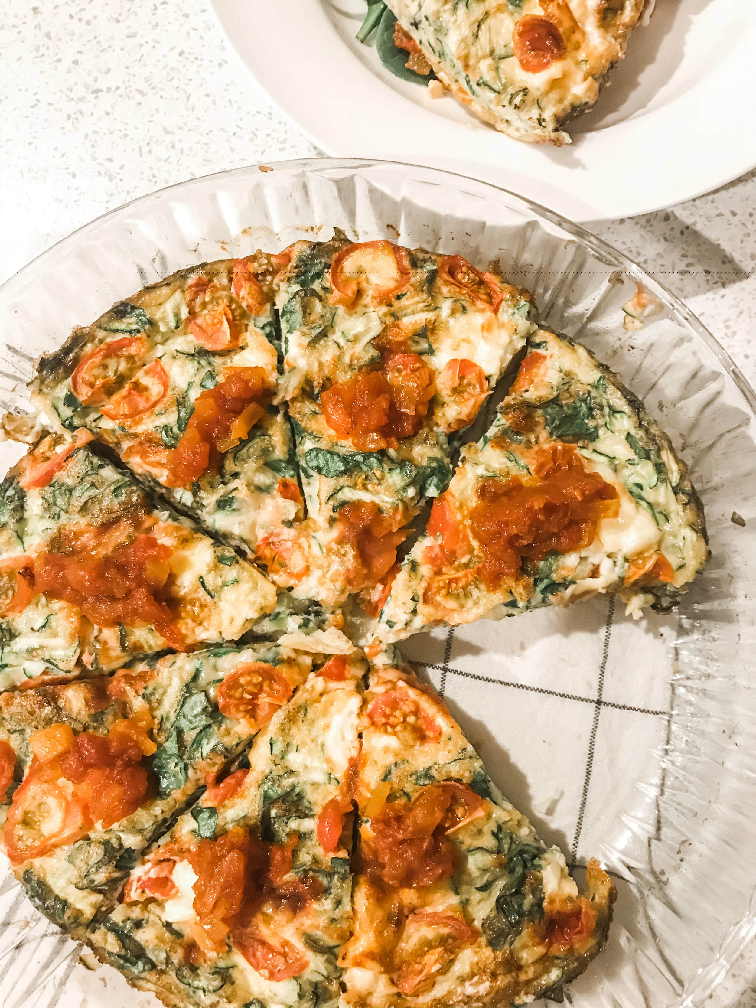 Creamy Zucchini Spinach &amp; Tomato Frittata