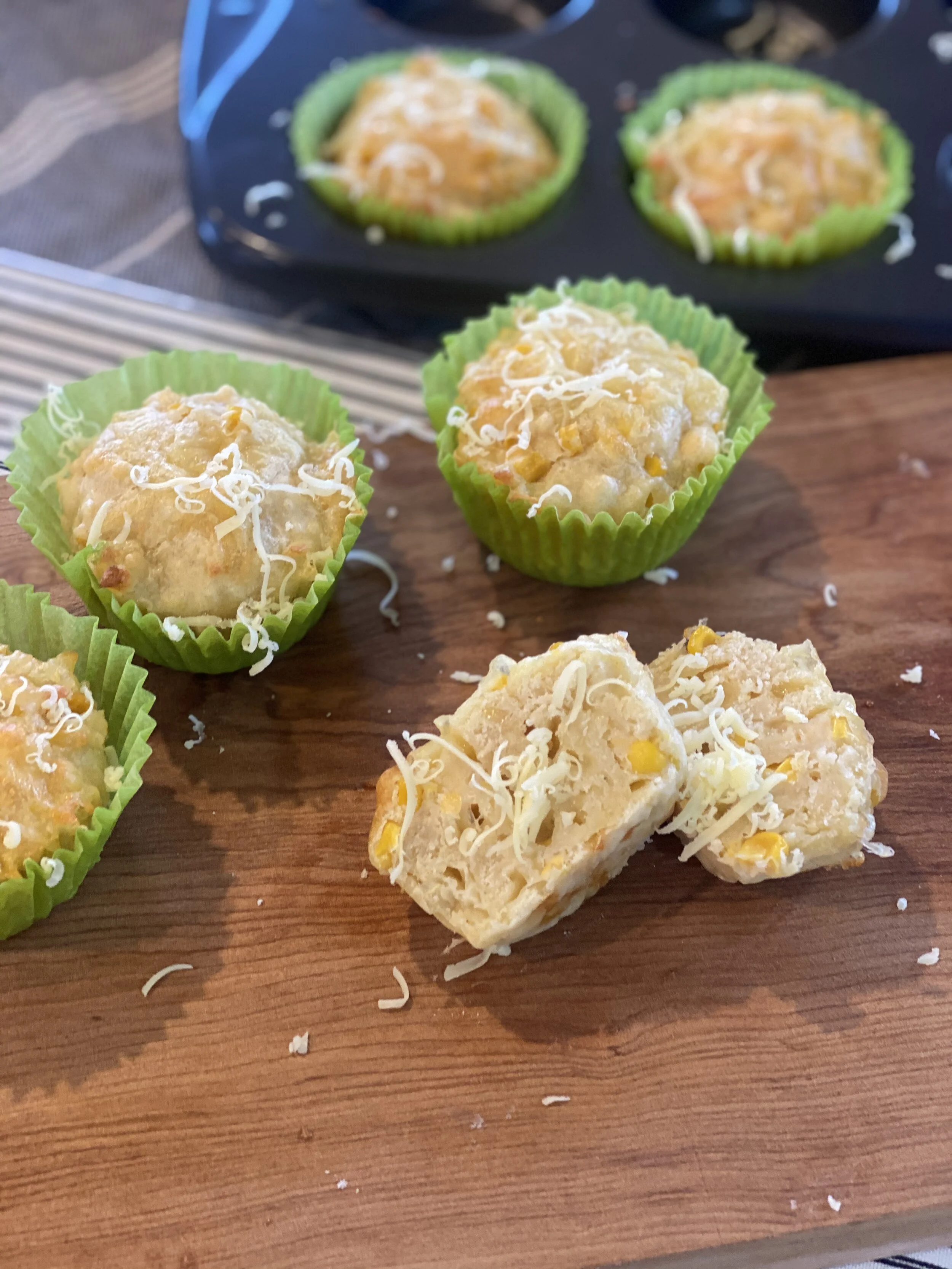 Cheese and Corn Muffins  
