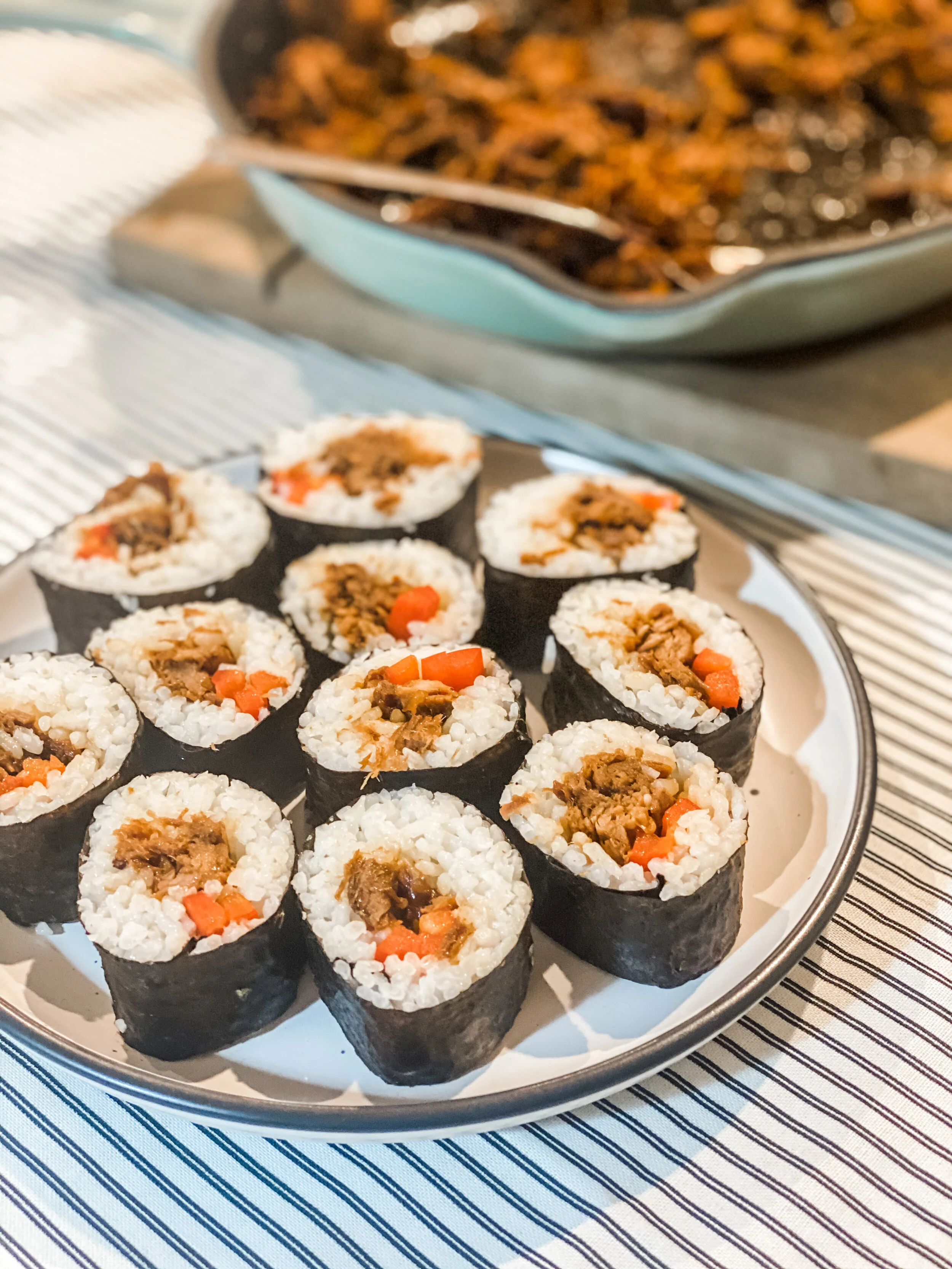 BBQ Pork Sushi for a Crowd