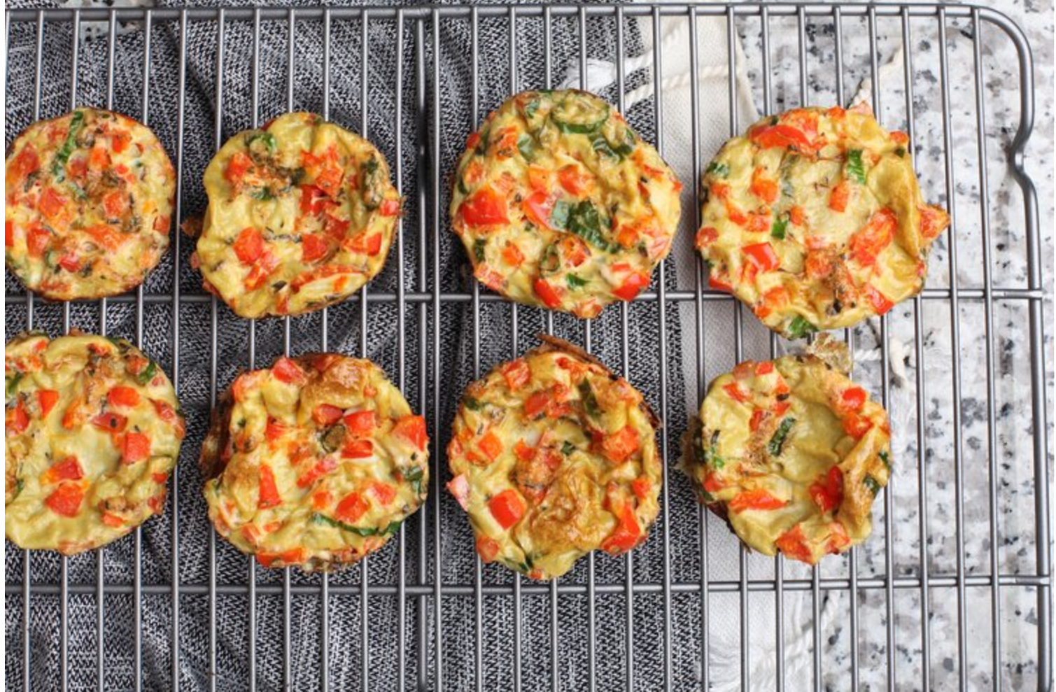 Egg, Tomato &amp; Cheese Mini Bakes