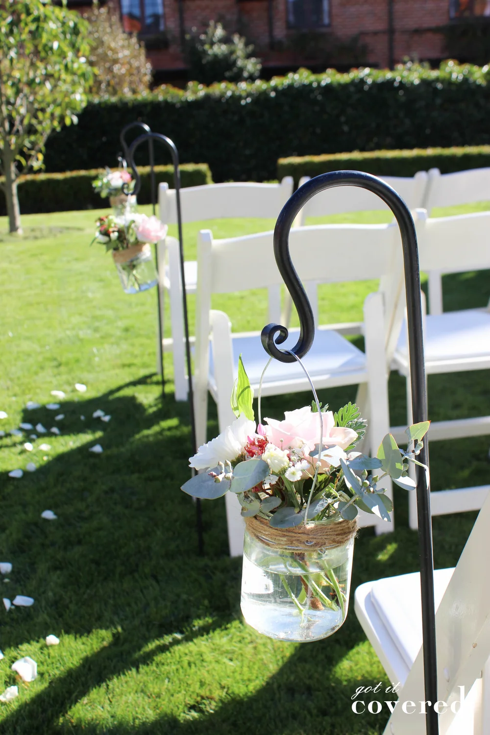 shepherd hooks for flowers on Shepherd Hook Iron Got It Covered Wedding Events Hire Design