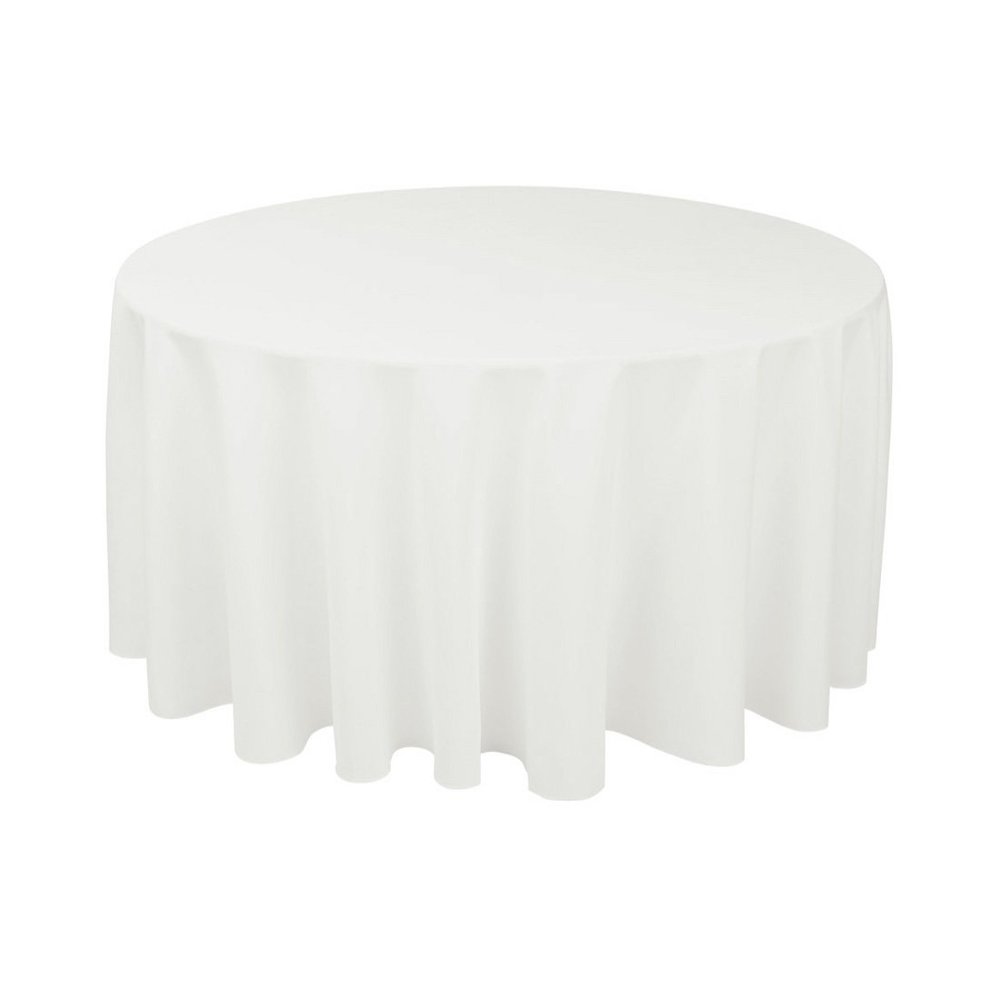 Round Table Cloths White Got It Covered Wedding Events Hire Design Round Table Cloths White Got It, Round White Tablecloth