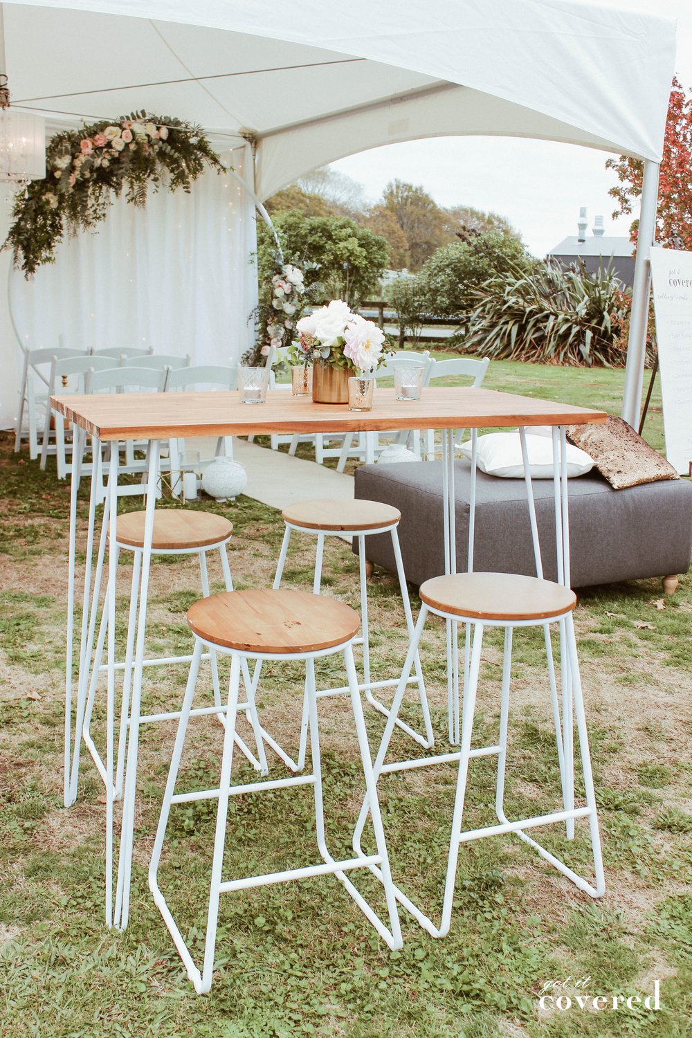 Party Hire Bar Leaner Hire You Gather Events Premium Clear Marquee