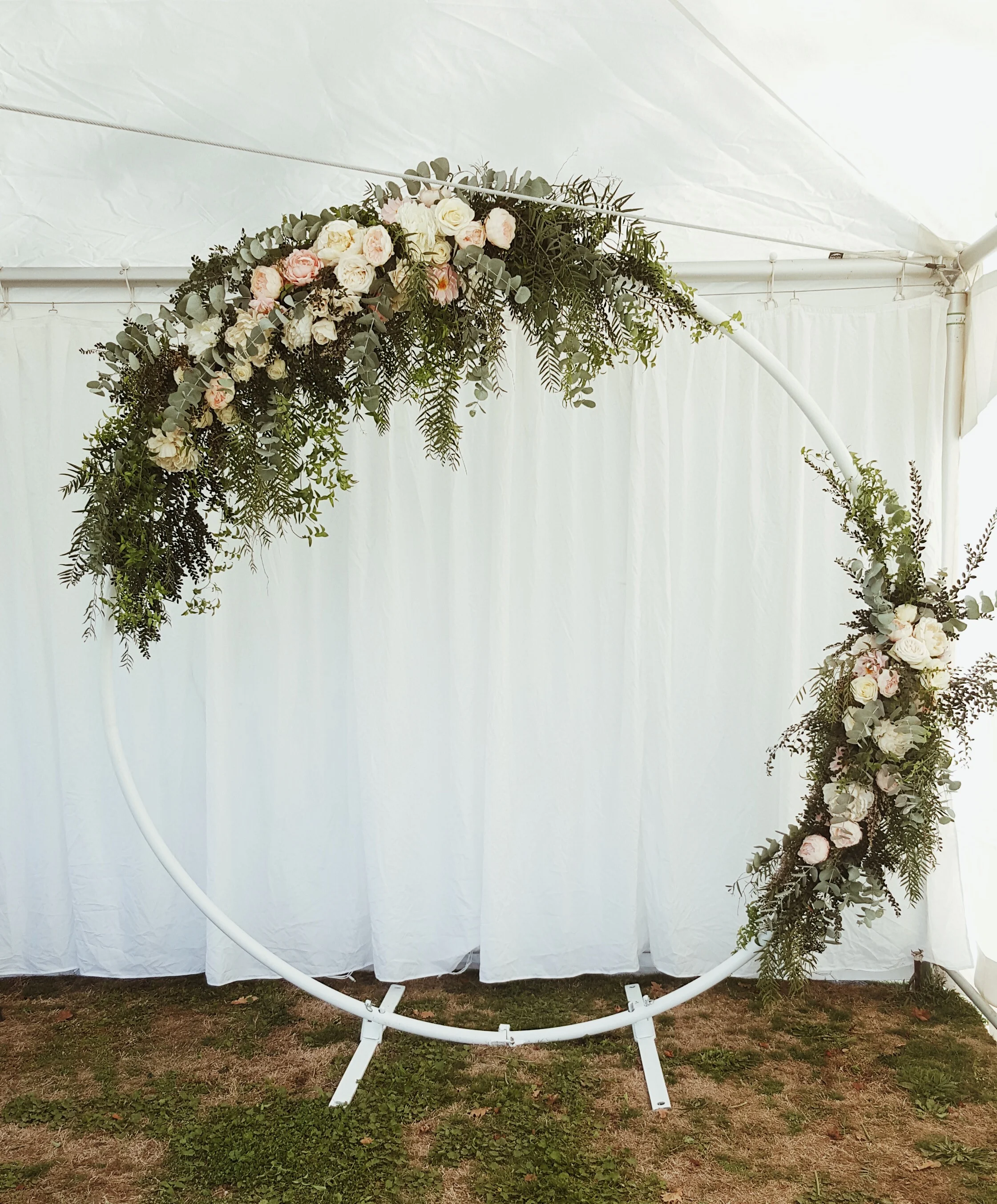 Large Hoop Backdrop Frame — Got It Covered Wedding Events Hire
