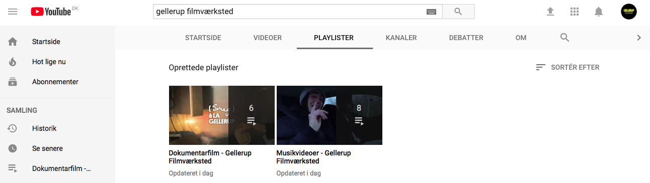 Nu er Gellerup Filmværksted kommet på YouTube