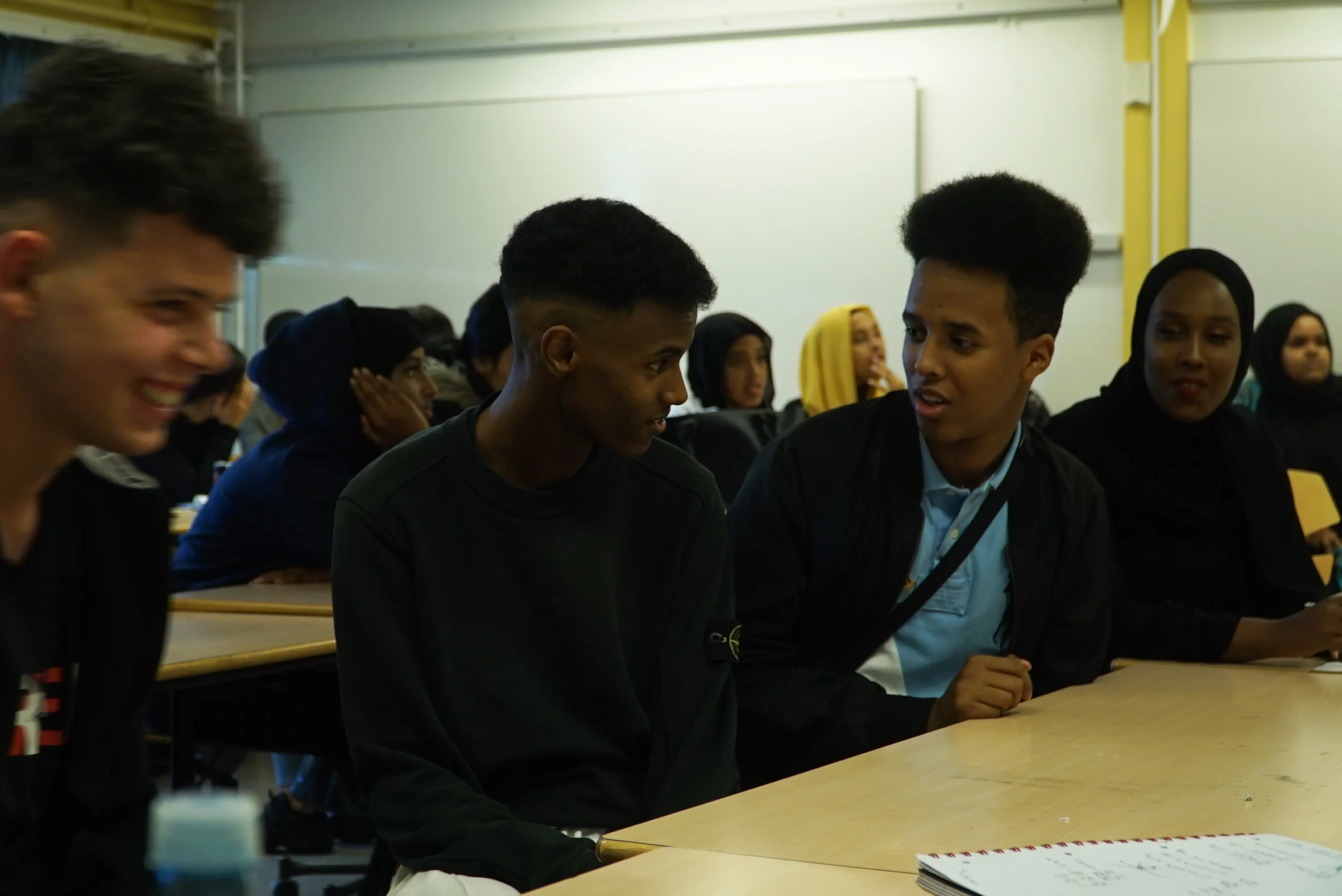Beskedworkshop med en klasse fra Langkaer Gymnasium