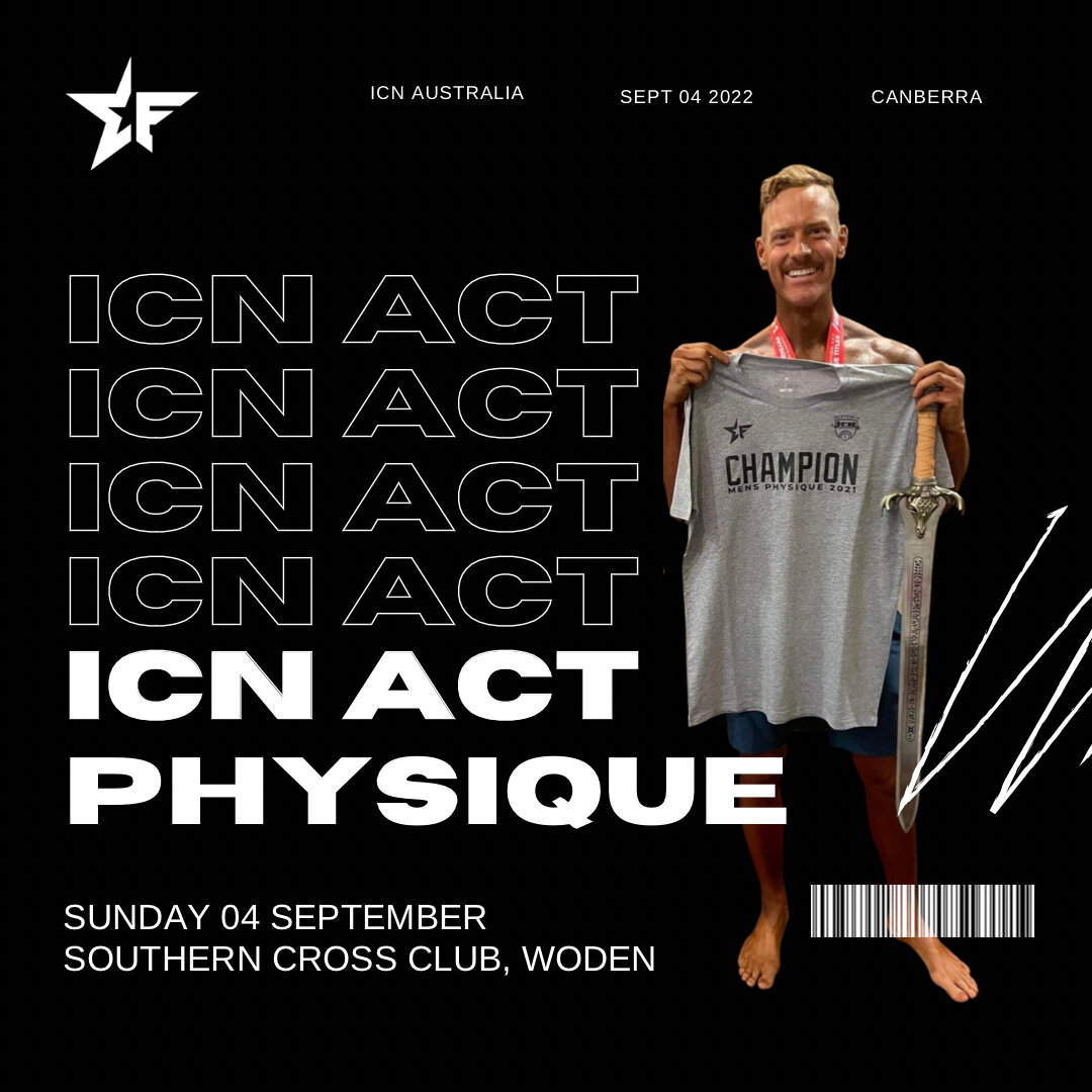 Proud to be sponsoring ICN ACT Physique Titles Season B 2022 💥 Good luck to all competitors involved, come and show your support! ​​​​​​​​
​​​​​​​​
🗓 Sunday 04 September 2022​​​​​​​​
📍 Woden Southern Cross Club​​​​​​​​
​​​​​​​​
@icn_act ​​​​​​​​
​