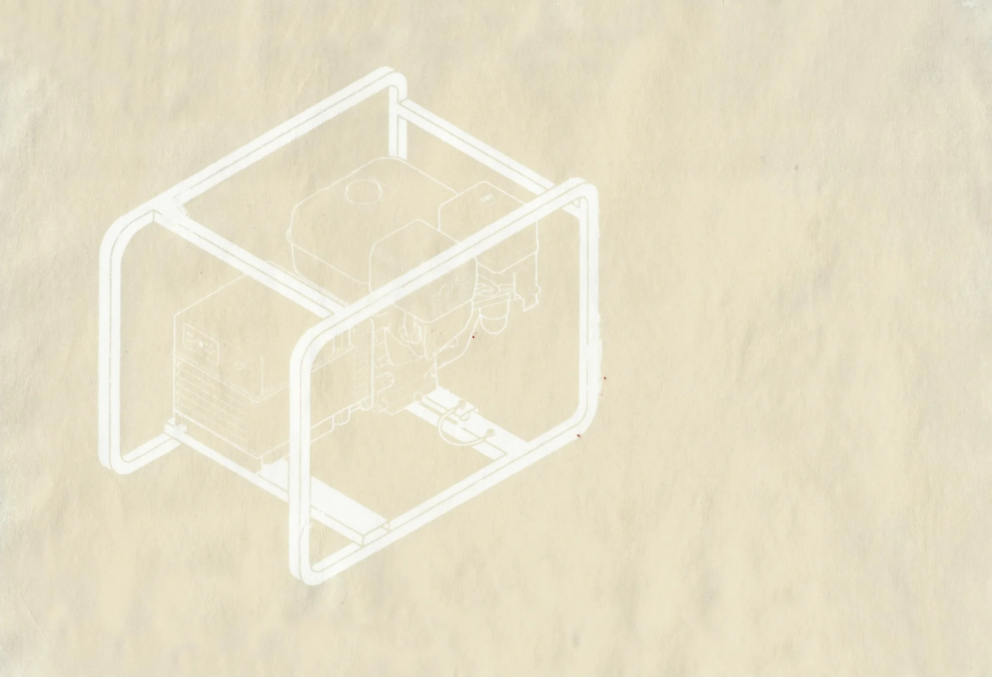 Letters to the sun (Master HWI3000) , 2014 bleached cyanotype on paper | 15 x 22 cm