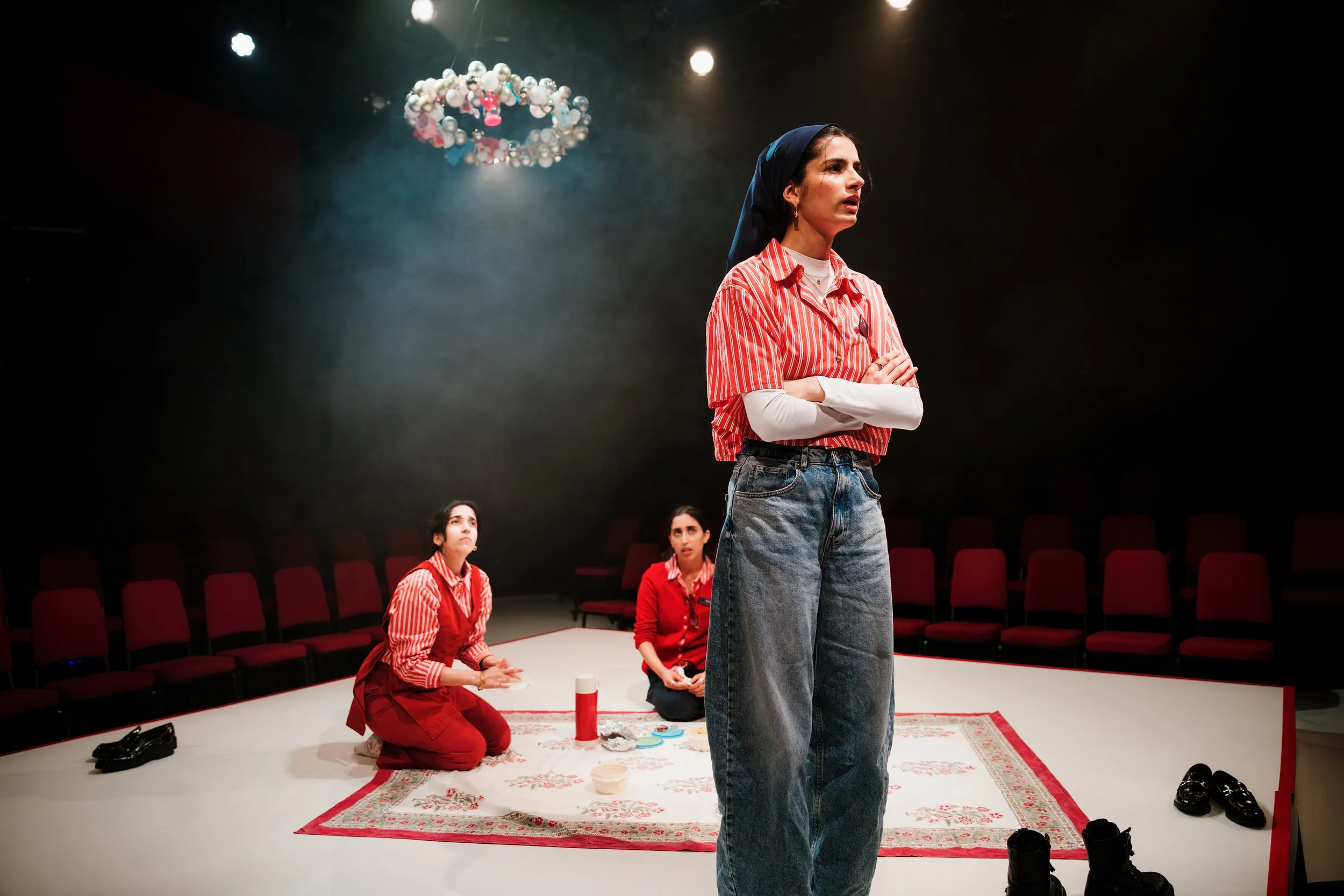 Gurjot Dhaliwal, Prabhleen Oberoi and Hannah Khalique-Brown in Before the Millennium 2 - image by Alex Brenner.jpg
