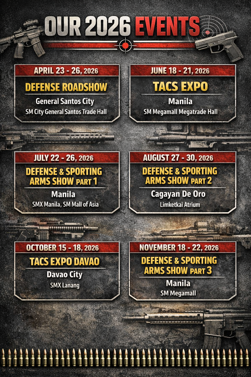 Gun Show Calendar 2026