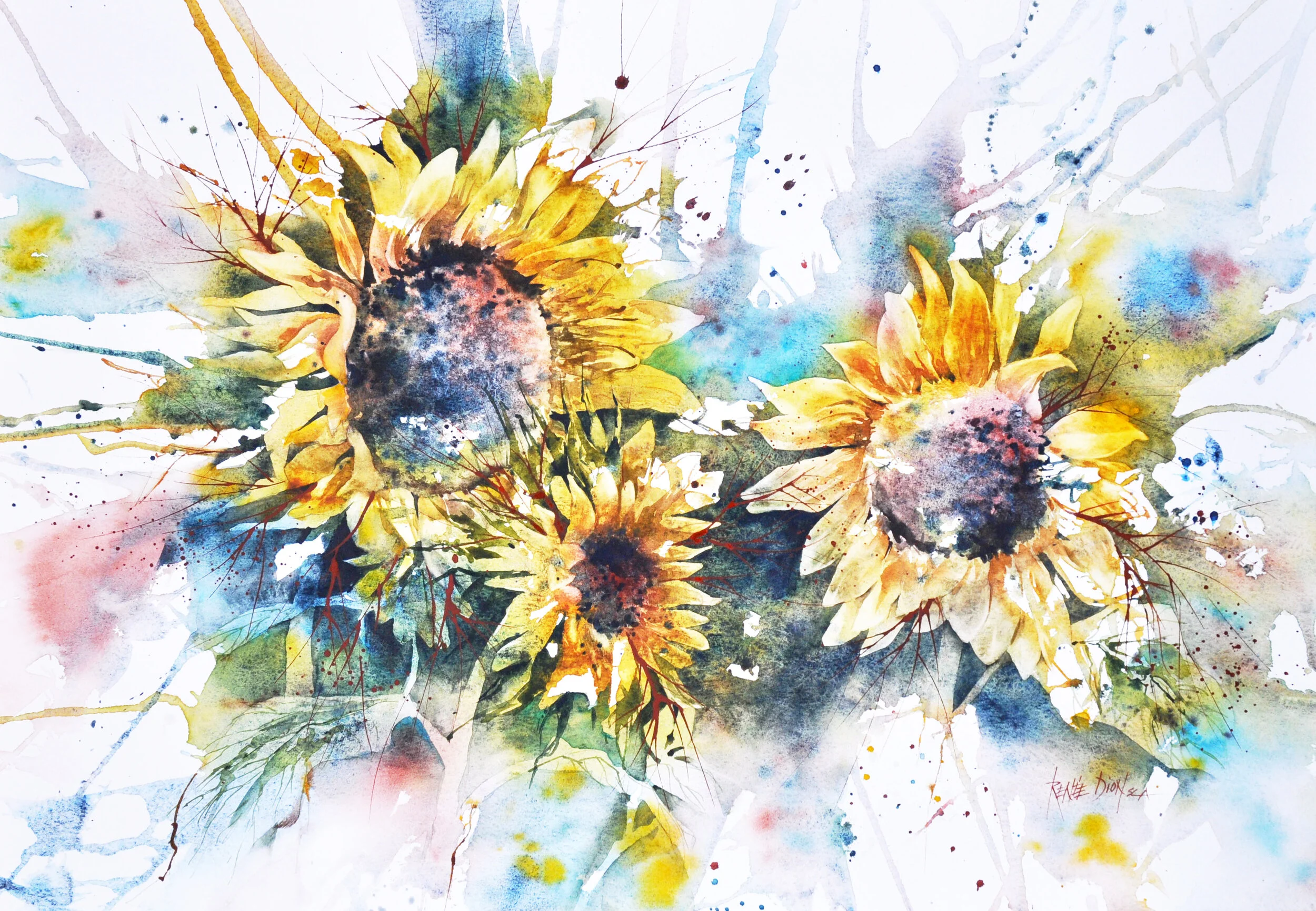 Famille de tournesols