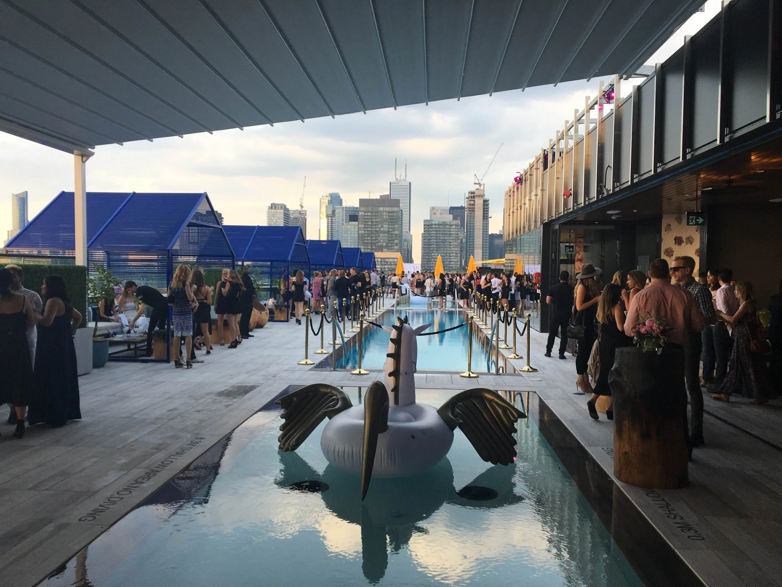  Lavelle launch party in Toronto, the city’s largest outdoor patio, restaurant, lounge and pool bar. Over 600 invited media and influencers attended the epic evening 