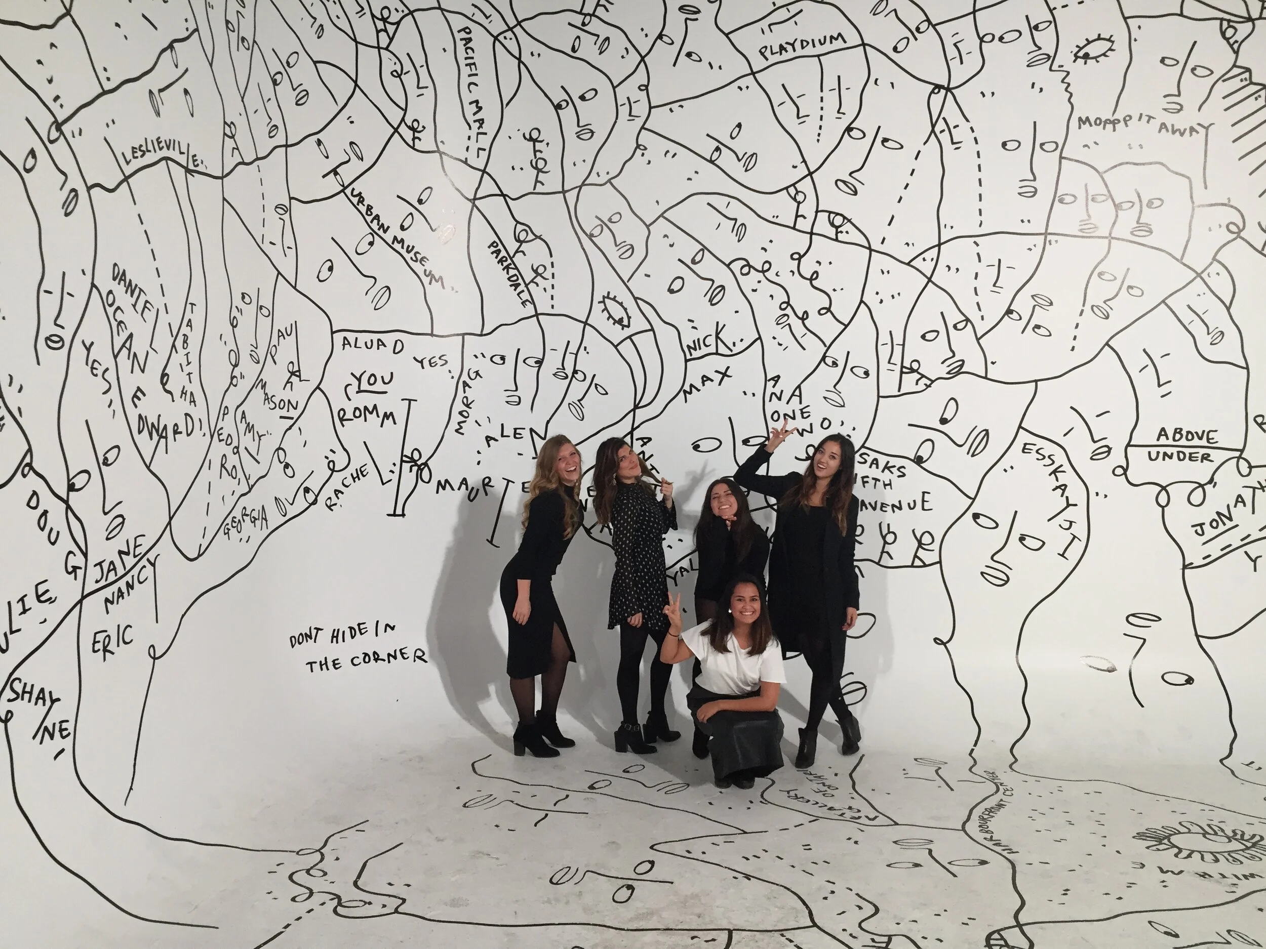  Art focused event for Saks Fifth Avenue in a secret location featuring NYC-based visual artist Shantell Martin 