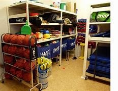 Gym Equipment Storage Shelves