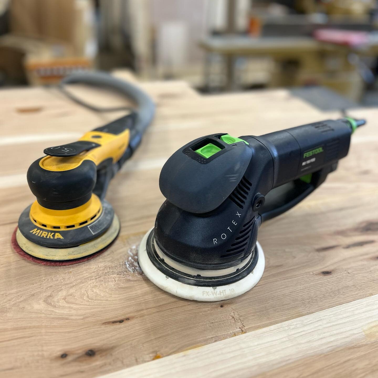 Of you haaaad to choose??
Festool Vs. Mirka? 
.
.
#woodworking #sanding #furnituredesign #design #best #takeyourpick