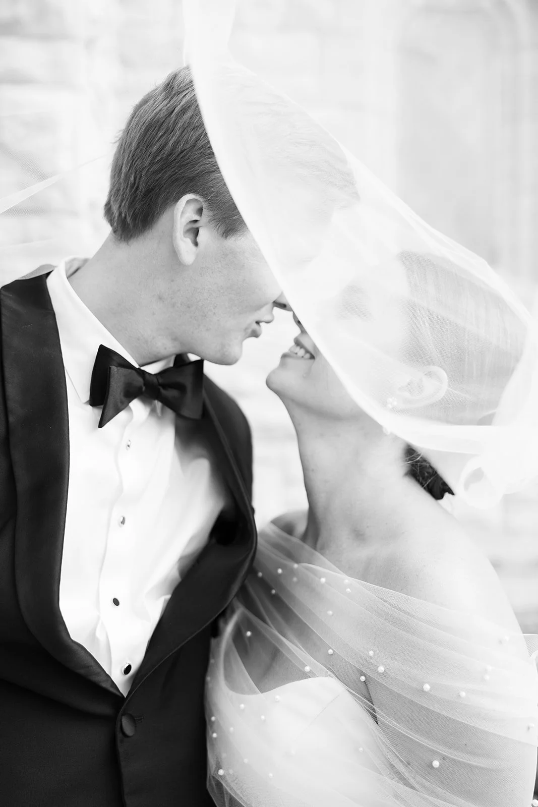 Timelines Milwaukee wedding bride and groom sharing a close-up moment