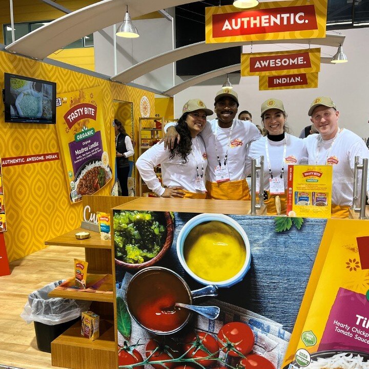 Team Tasty Bite ! #expowest2023 #expowest #naturalproducts #plantbased #sparkyourpassion #brandingagency #brandingandmarketing #cpg #tastybite @tastybite