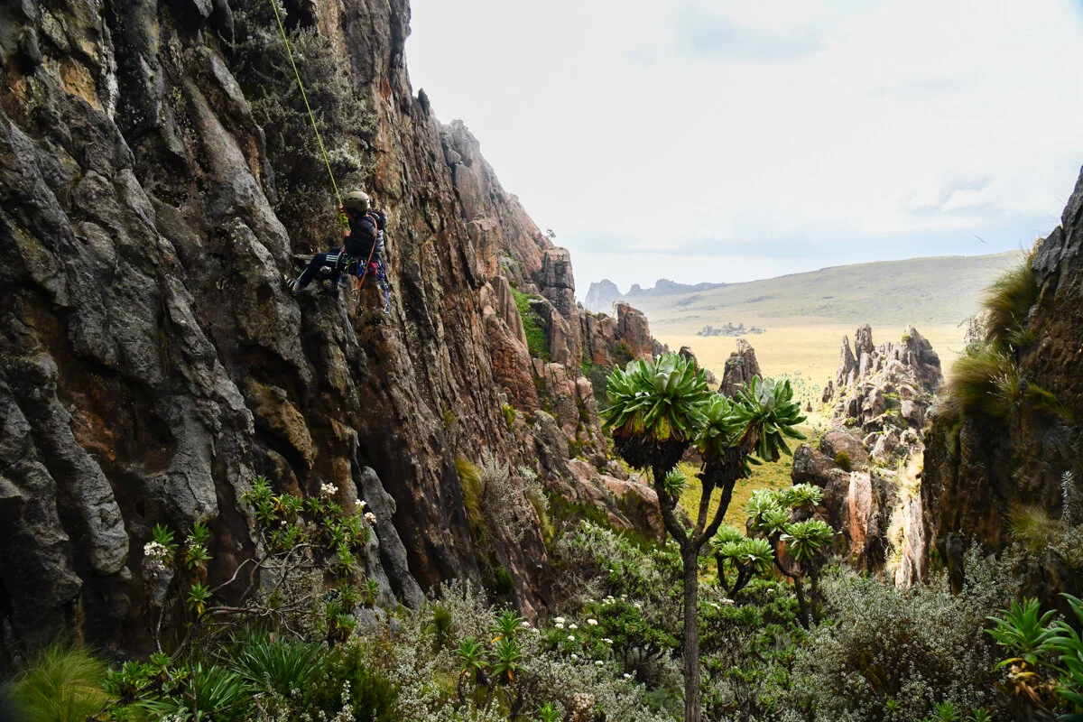 Climbing at Dragon's Teeth - Aberdare National Park