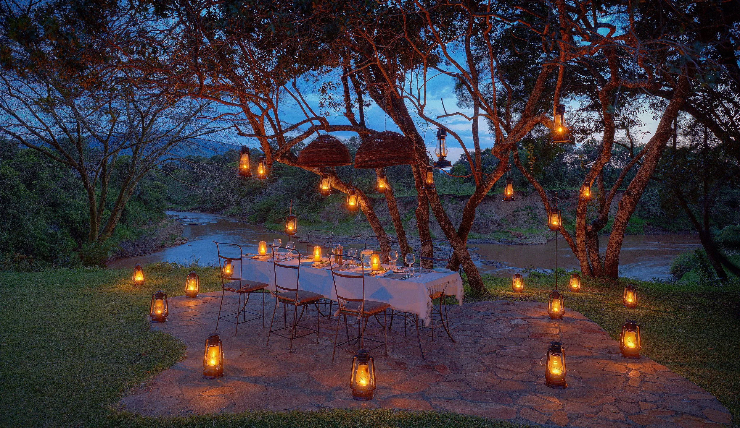 Dinner set up overlooking Mara River.jpg
