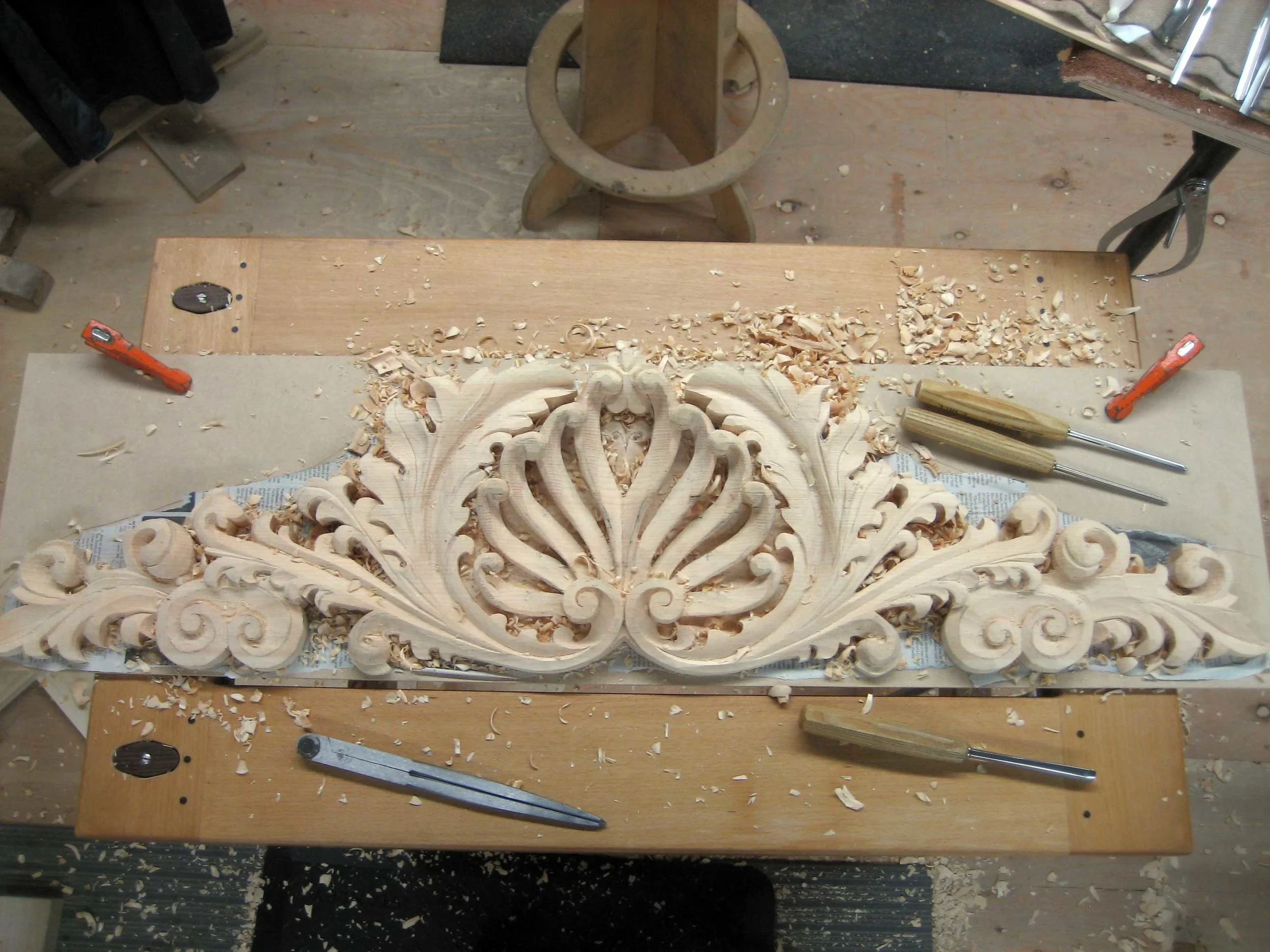 08 – Carefully reproducing the first carving even though they would be on opposite sides of the wall.