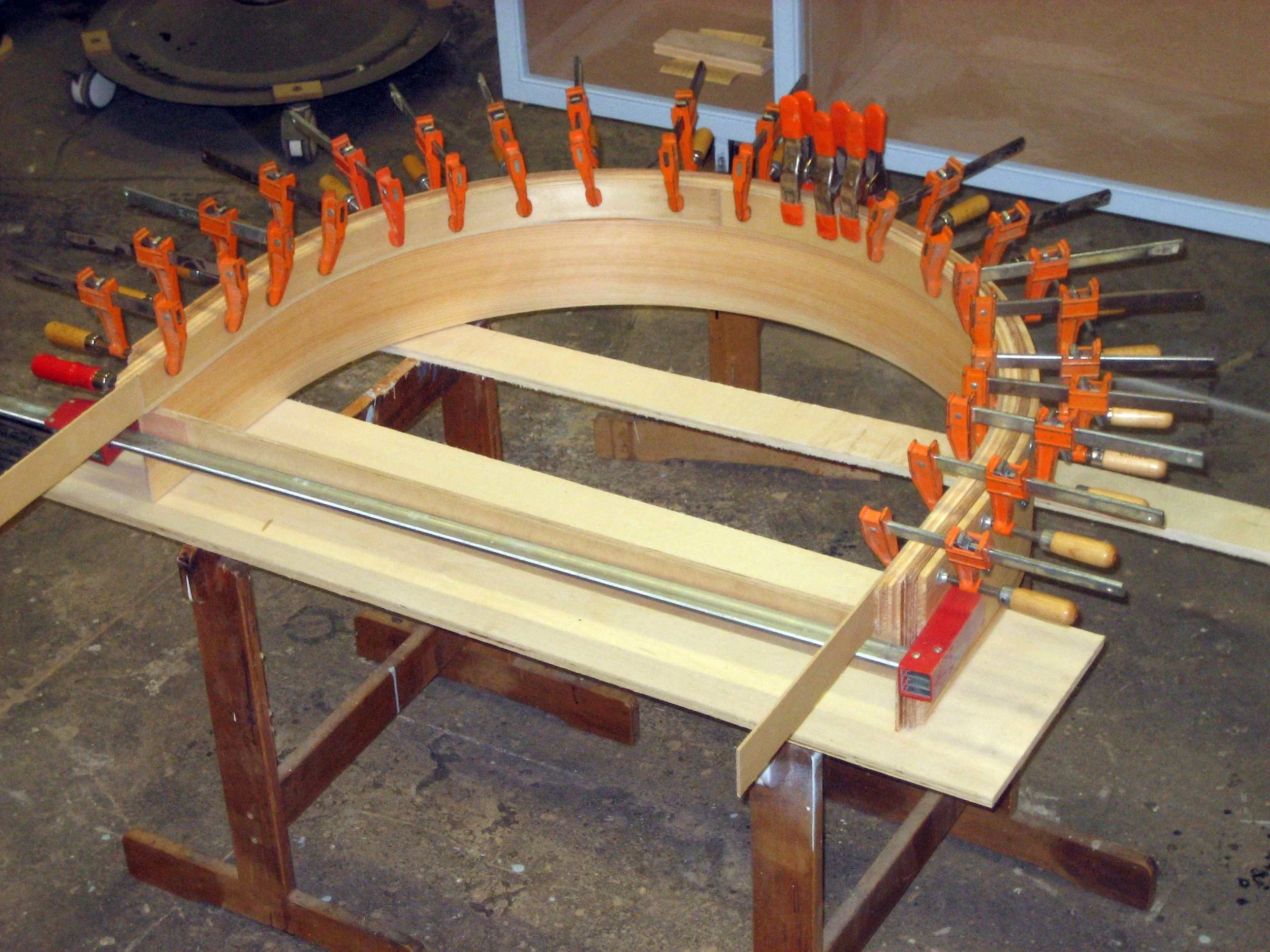 24 – Using the jamb itself to form a door stop.