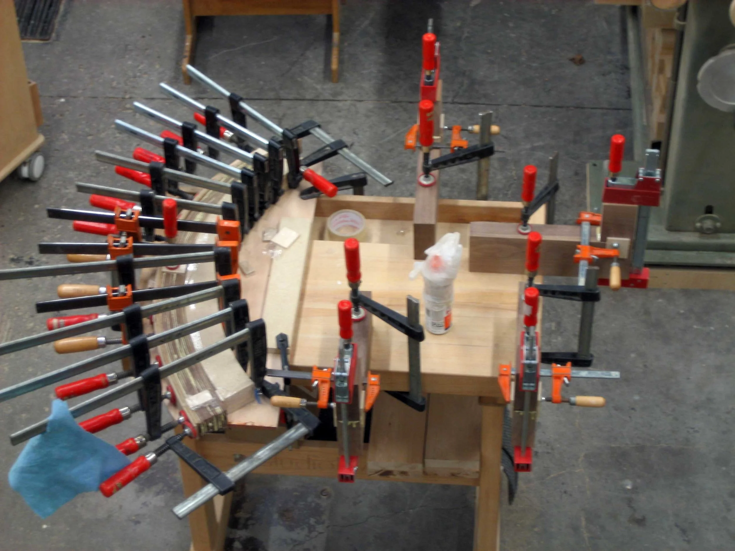 04 – Gluing up one leg and a portion of the feet.