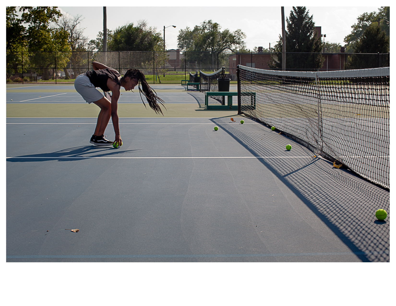 High School Tennis Player in Lincoln Park, East St. Louis, IL